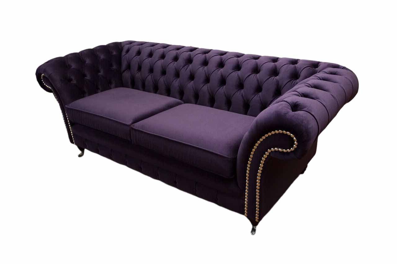 JVmoebel Sofa Wohnzimmer Design Couch Klassisch Chesterfield Dreisitzer Chesterfield-Sofa,