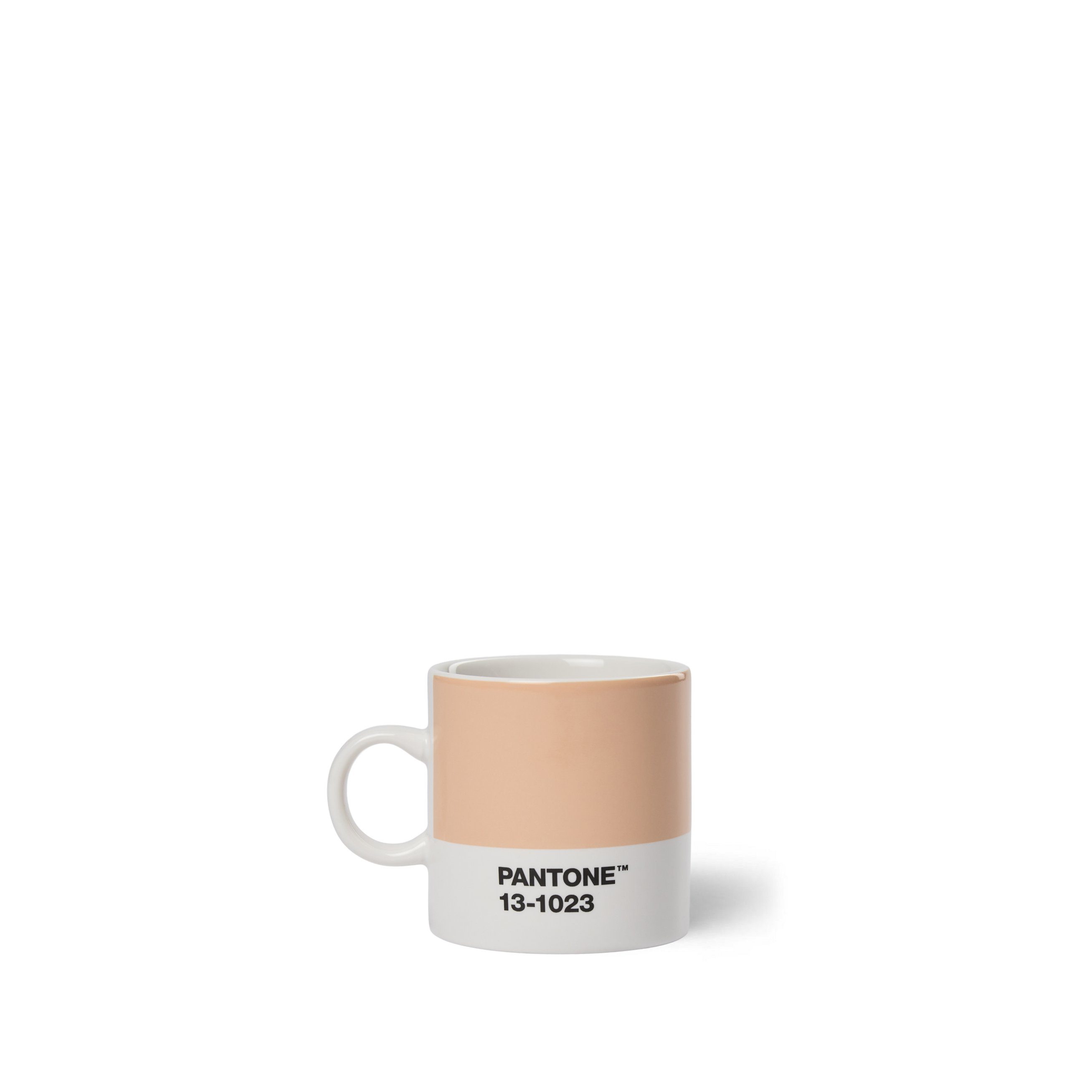 PANTONE Kaffeeservice Espressotasse, spülmaschinenfest, 120ml, COY 2024, Peach Fuzz 13-1023, Farbe des Jahres 2024 Pantone