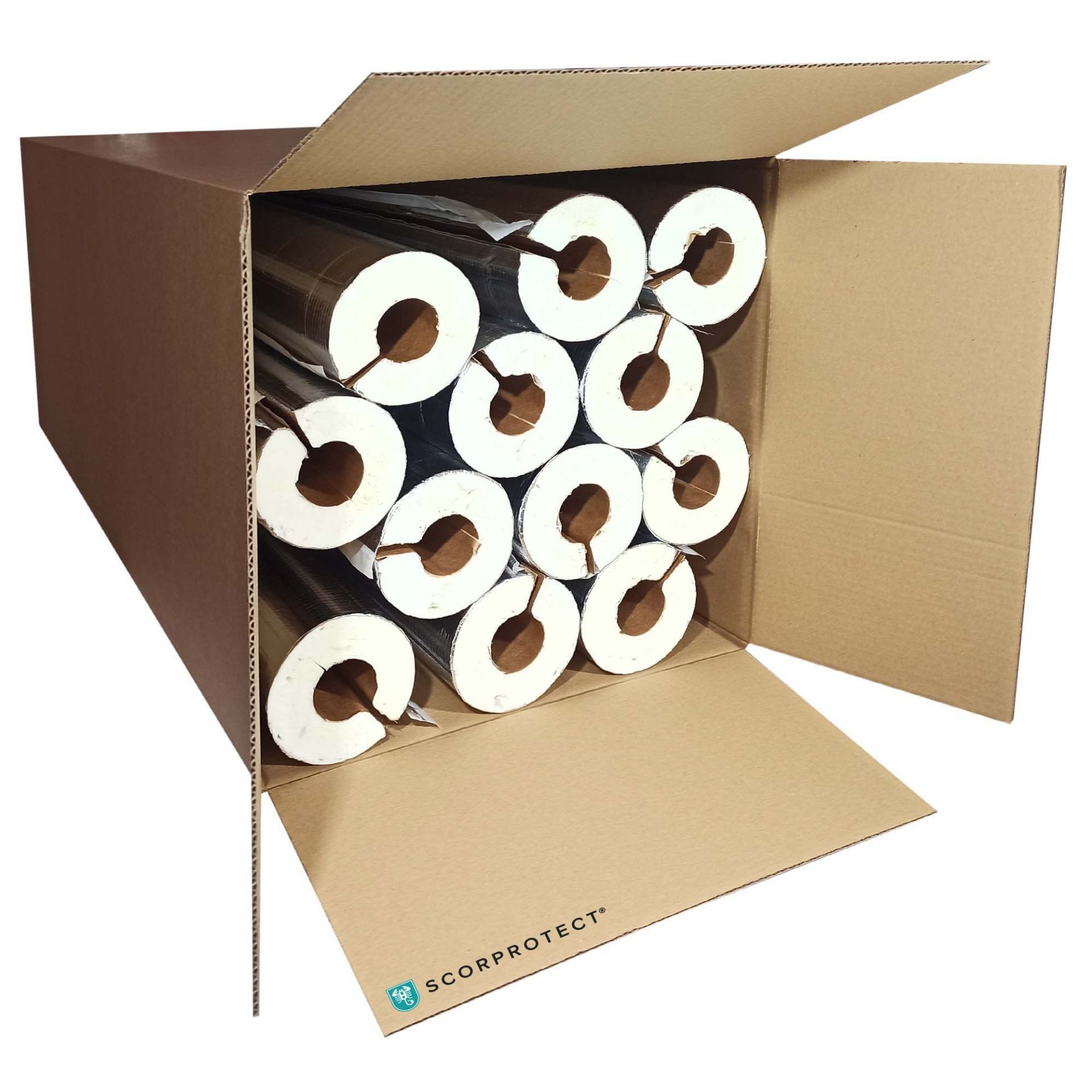Scorprotect® Steinwolle voller Karton Alu PUR Rohrisolierung mit Gewebemant günstig online kaufen