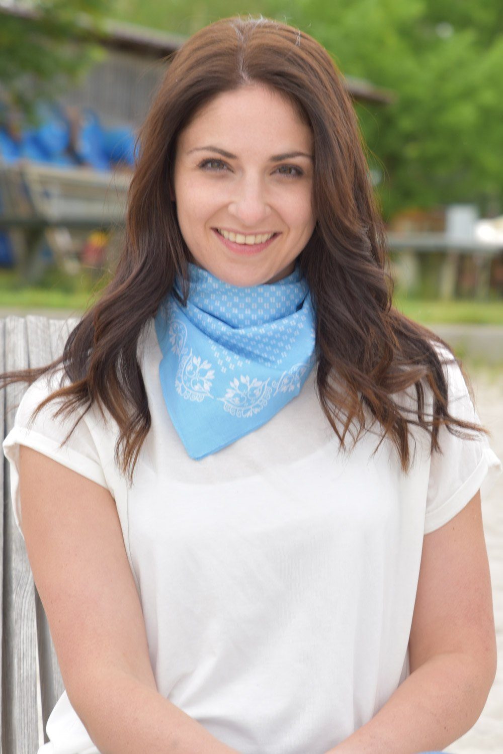 styleBREAKER Bandana Baumwolle Dreieckstuch mit Blümchen Muster, (1-St)