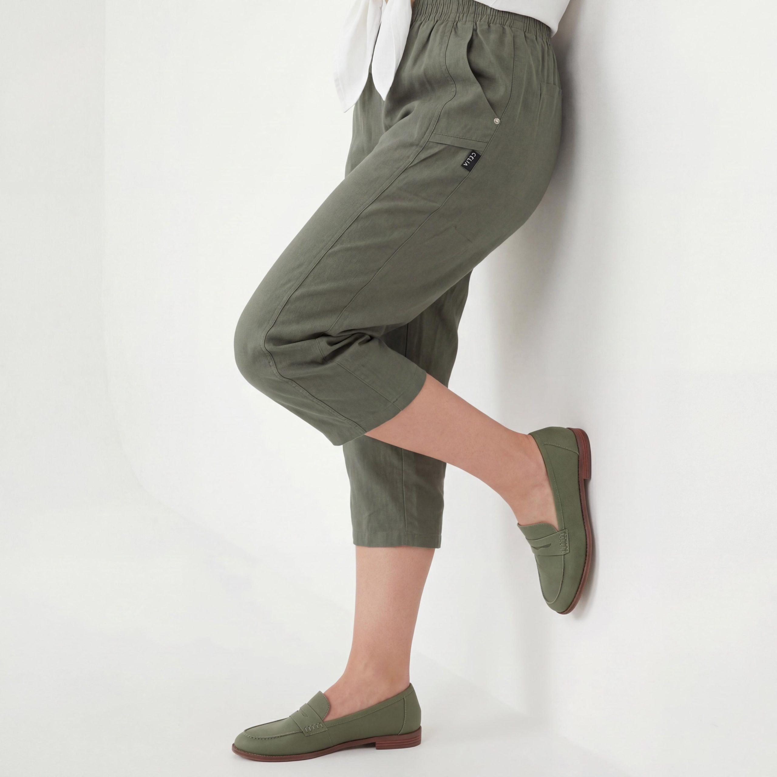 OriginalYou Caprihose Damen Sommerhose mit Stretch 7/8 Capri Schlupfhose bequemer Stretchbund, in den Größe 36 bis 50 erhältlich – Bild 4 von 5