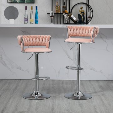 Fine Life Pro Hochstuhl Stühle01, Tresenstühle mit Fußstütze für Küche und Esszimmer, 2 Stück pro Set