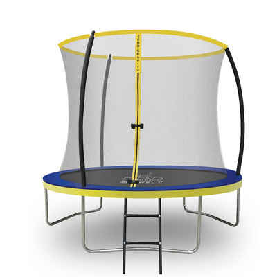 Zero Gravity Gartentrampolin Trampolin Ø244cm inkl. Leiter - Nutzer bis 75kg - Ideal für ein Kind, Ø 244.00 cm, Quick-Fold Sicherheitsnetz, keine Schweißnähte, Outdoor