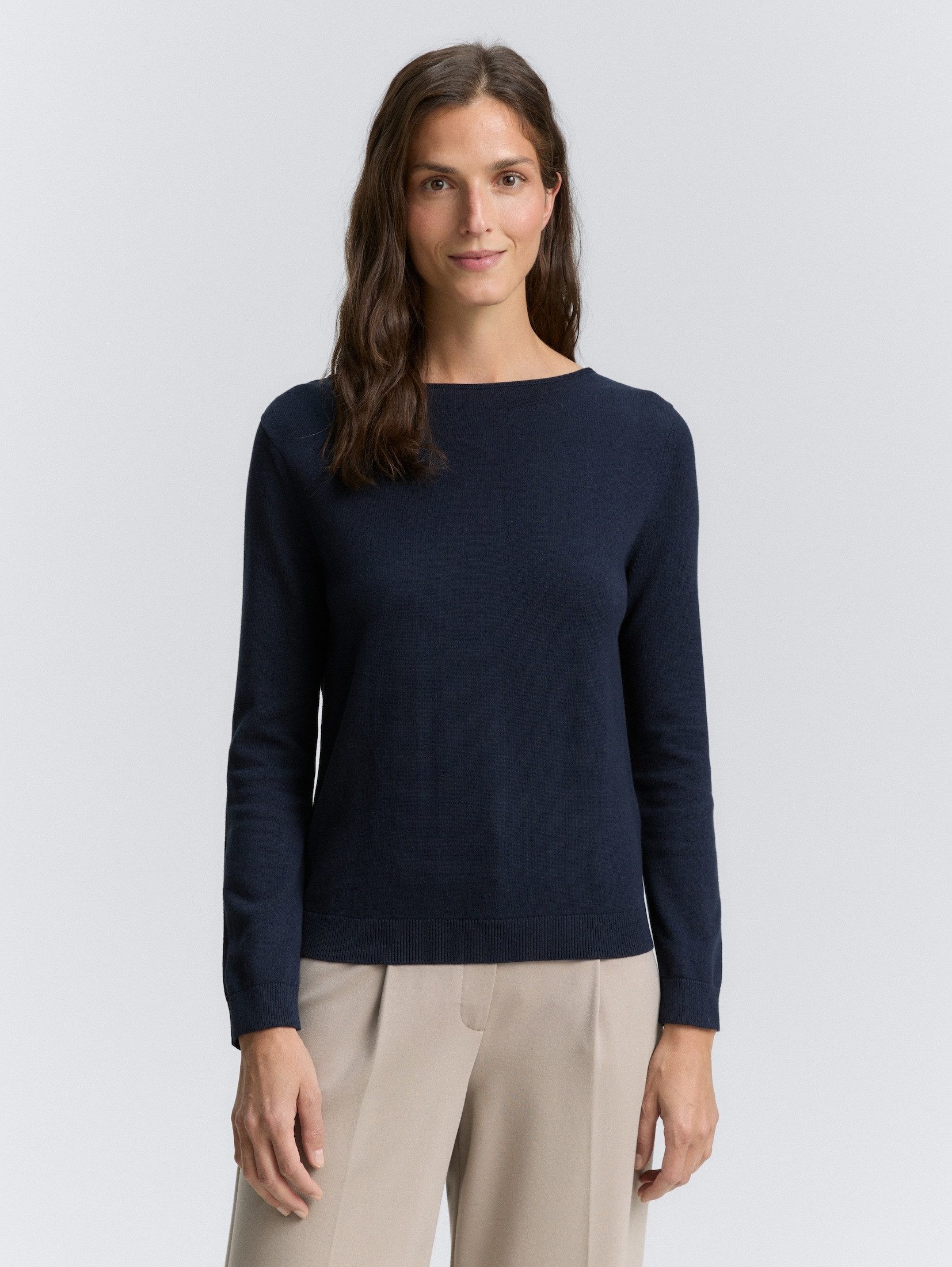 TOM TAILOR Strickpullover Strickpullover mit U-Boot-Ausschnitt günstig online kaufen