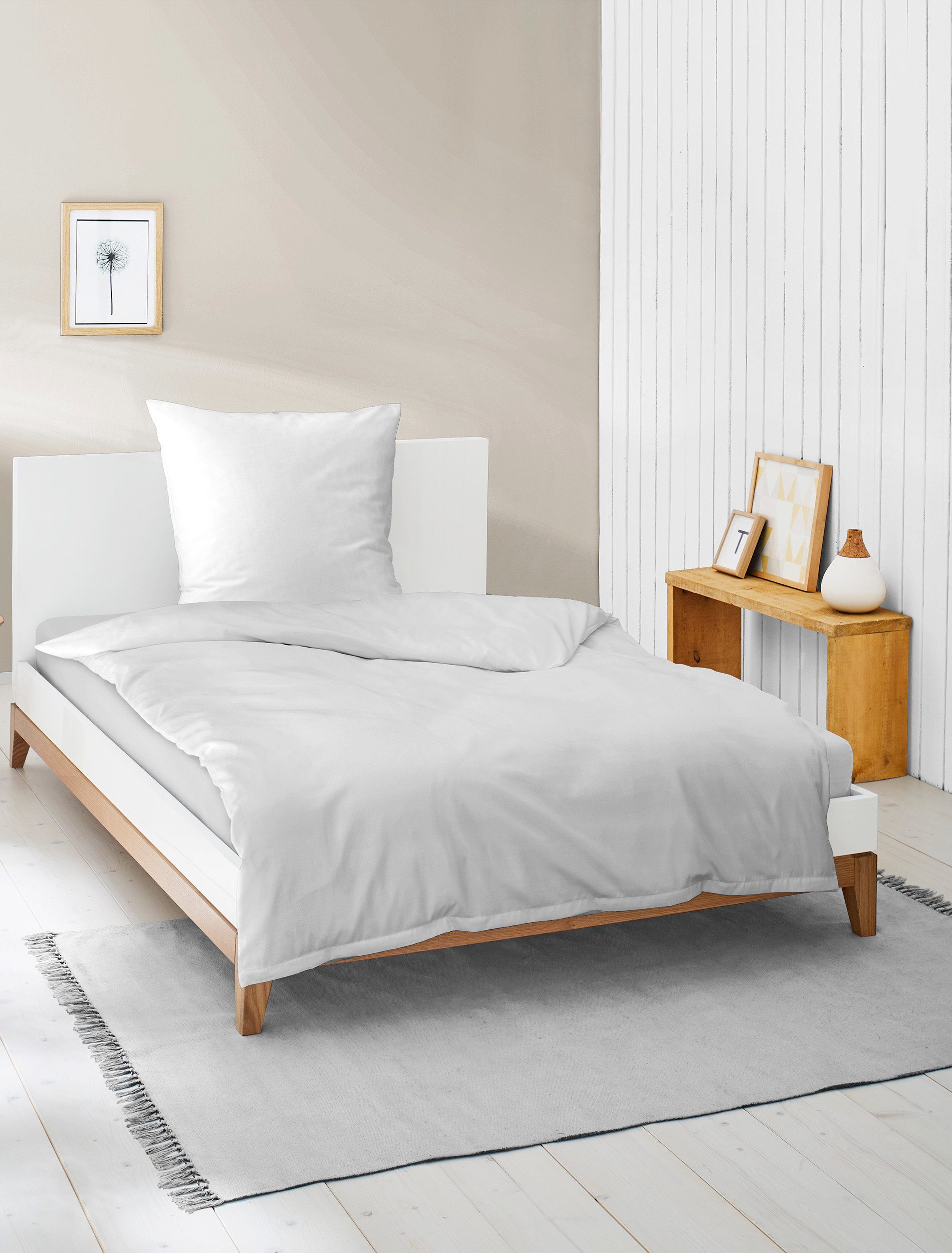 BIERBAUM Bettwäsche Elegant uni, Mako-Satin, 2 günstig online kaufen
