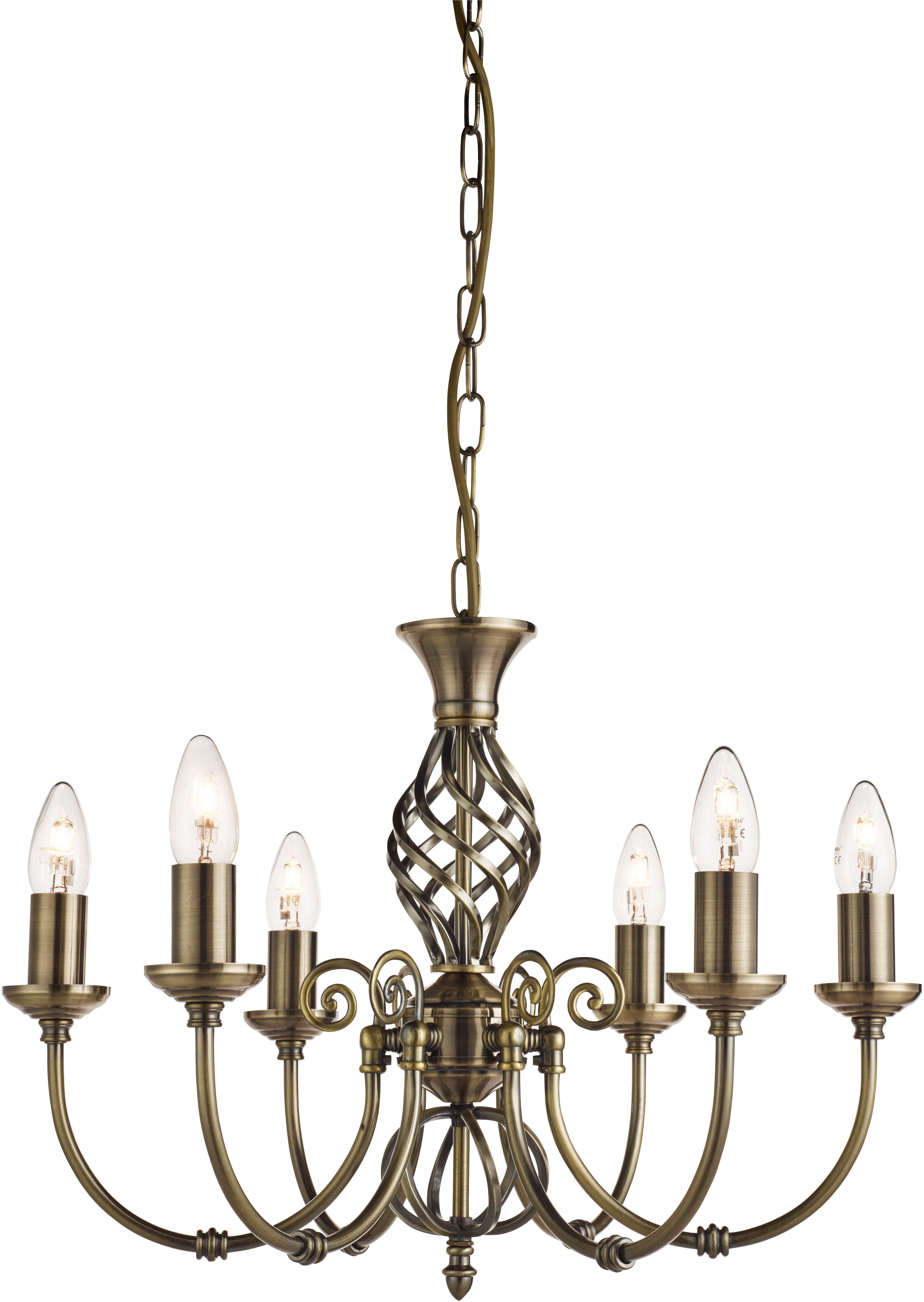 Searchlight Kronleuchter Zanzibar 6Lt Pendant, Leuchtmittel günstig online kaufen