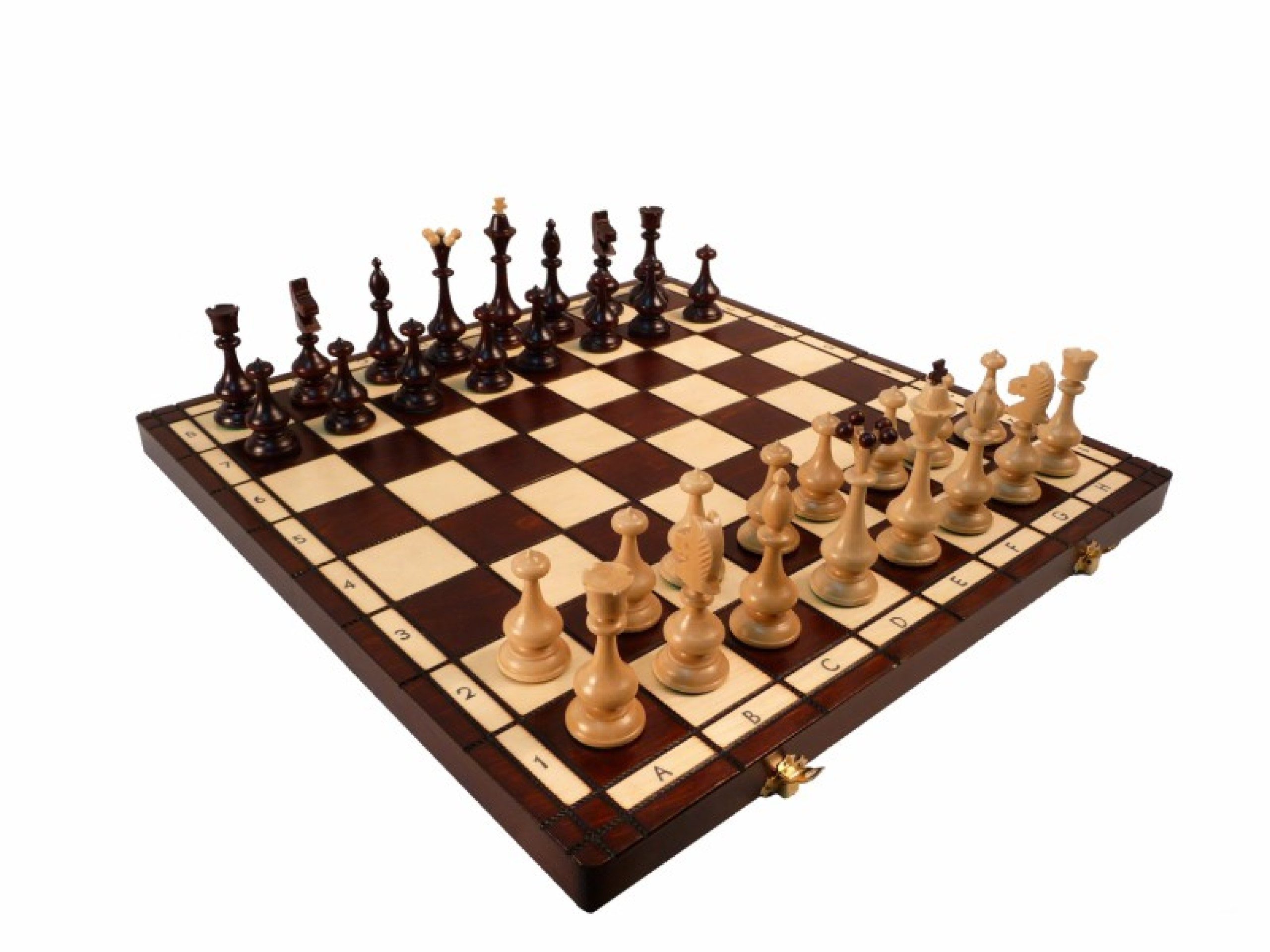 Holzprodukte Spiel Schach Schachspiel Schachbrett 48 x 48 cm KH 110 cm Holz