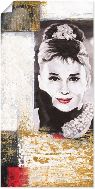 Artland Wandbild »Hollywood Legenden VI - Audrey Hepburn«, Porträts (1 Stück), in vielen Größen & Produktarten -Leinwandbild, Poster, Wandaufkleber / Wandtattoo auch für Badezimmer geeignet-Otto