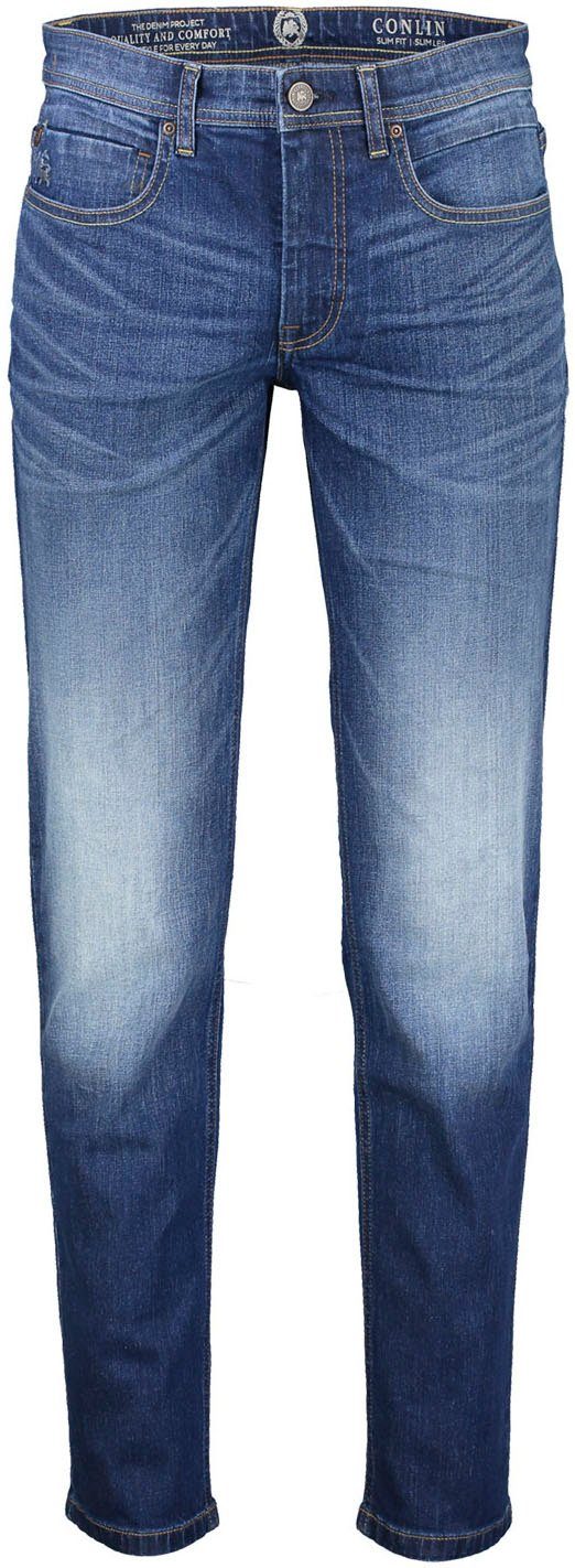 LERROS Slim-fit-Jeans leichte Abriebeffekte navy