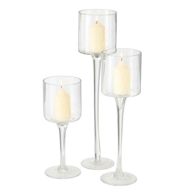 BOLTZE Windlicht Set Arosa 3-teilig Deko-Gläser für Kerzen