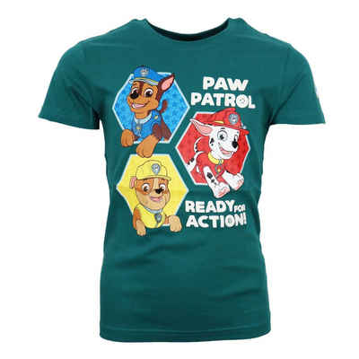 PAW PATROL Print-Shirt Paw Patrol Chase Marshall Kinder Jungen kurzarm T-Shirt Shirt Gr. 98 bis 128, 100% Baumwolle