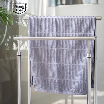 bremermann Handtuchhalter Stand-Handtuchhalter freistehend, 2 Stangen, Handtuchständer