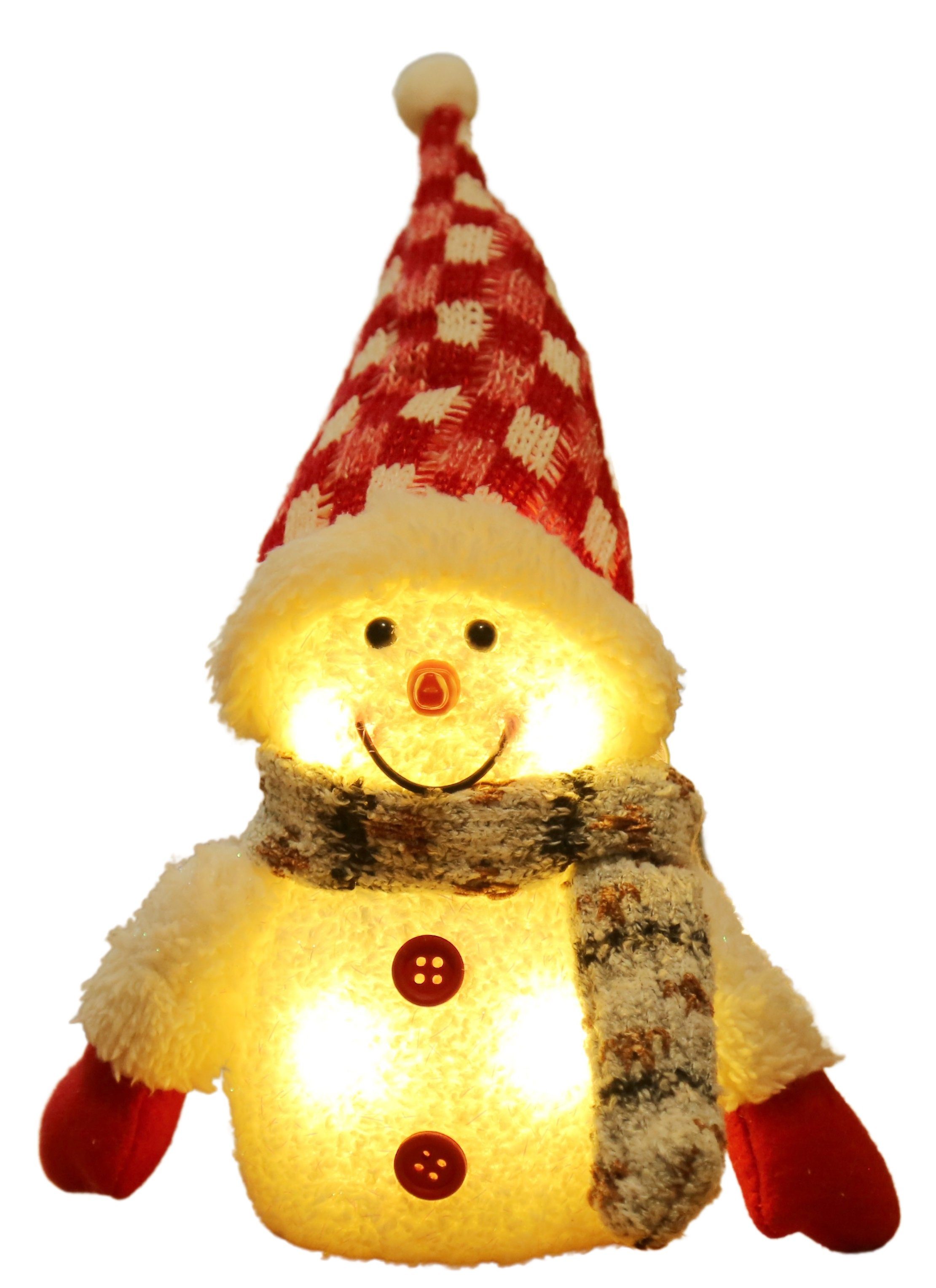 Bambelaa! Weihnachtsfigur Schneemann "Snowy" Deko LED Figuren Weihnachten Beleuchtet Weihnachten