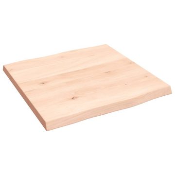 vidaXL Tischplatte Tischplatte 40x40x2 cm Massivholz Eiche Unbehandelt Baumkante (1 St)