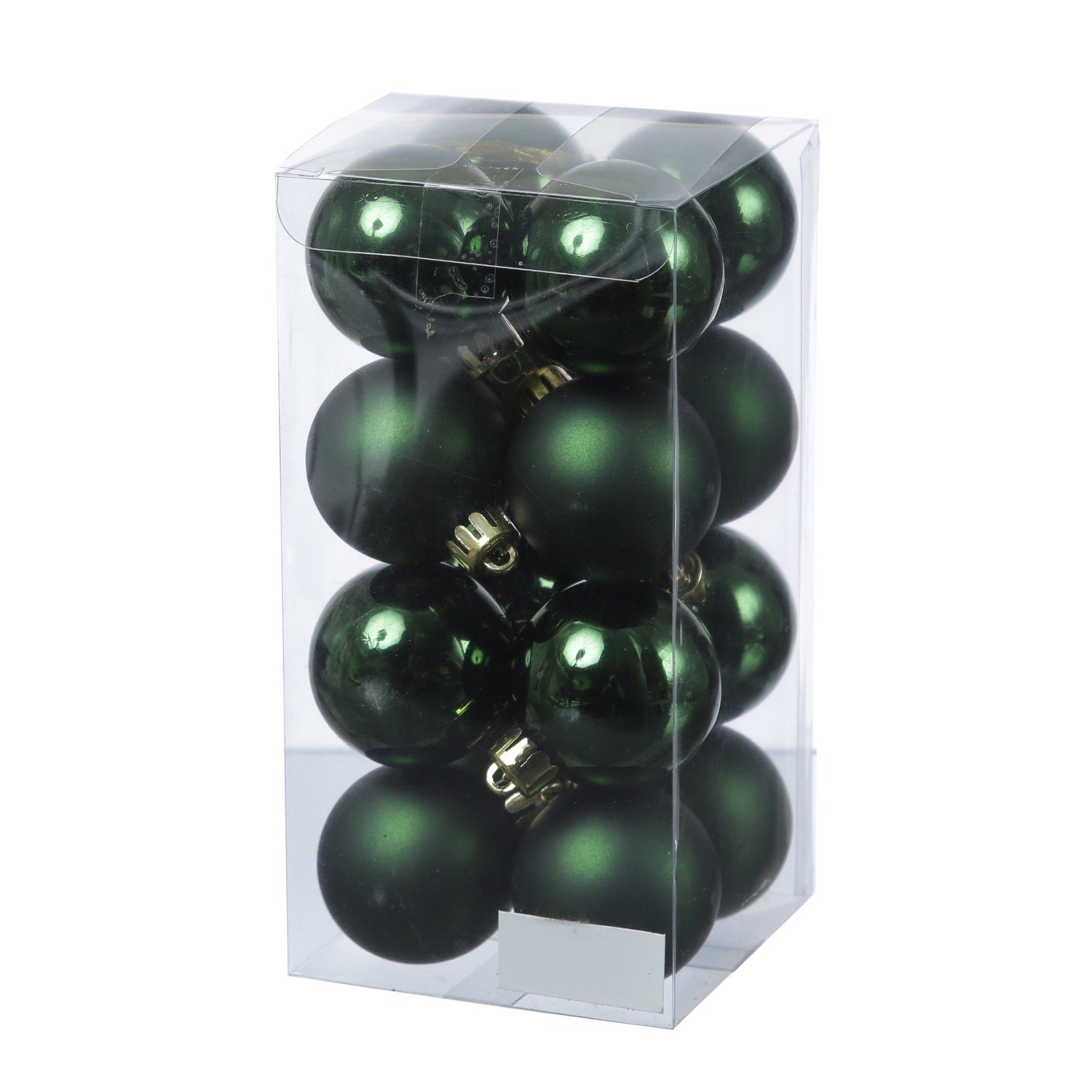 MARELIDA Weihnachtsbaumkugel Christbaumkugeln Weihnachtskugeln bruchfest 4cm grün 16er Set (16 St)