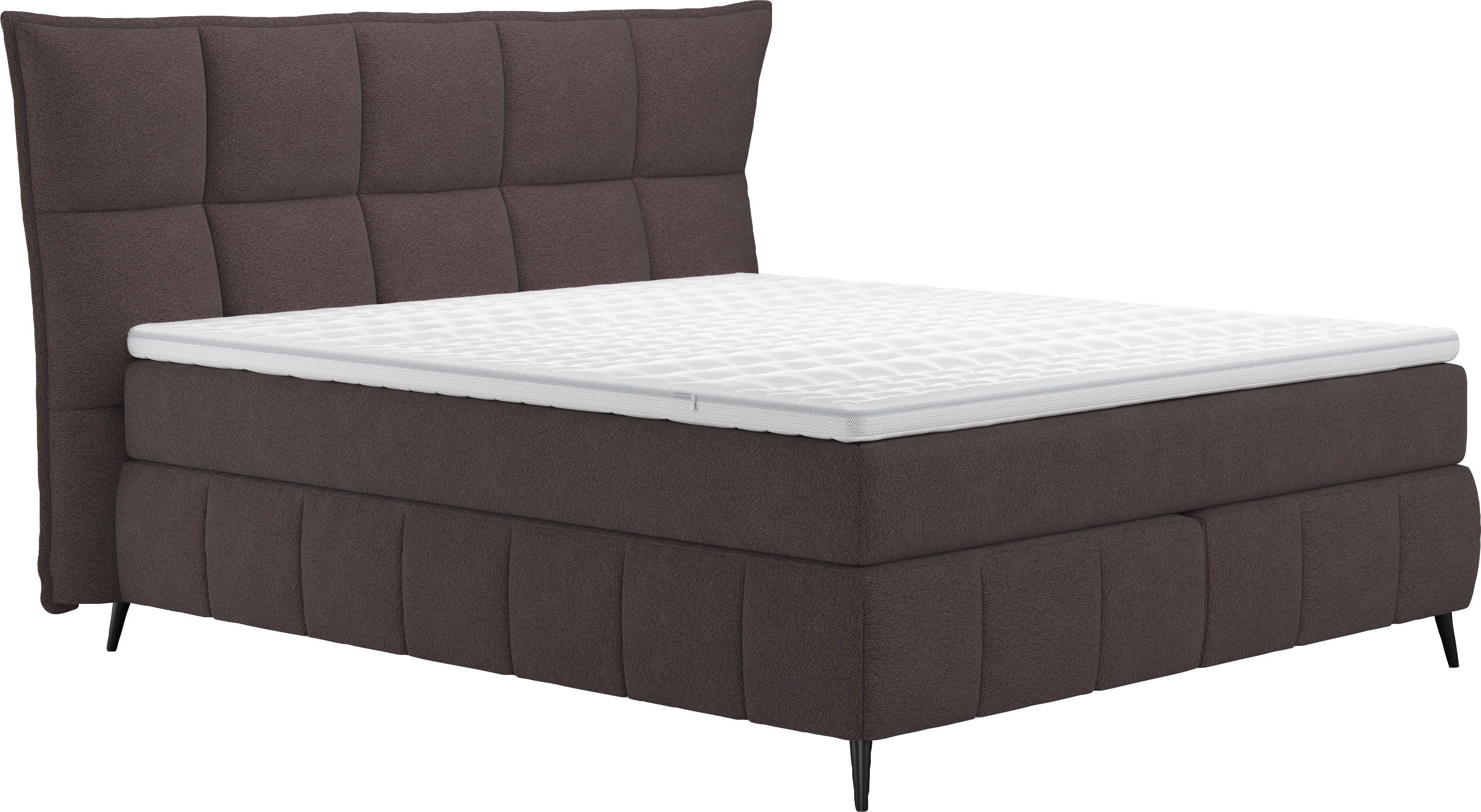 COTTA Boxspringbett Sarah, inkl. Topper, 2 Matratzenkerne, Härtegrade H2, H3 oder H4