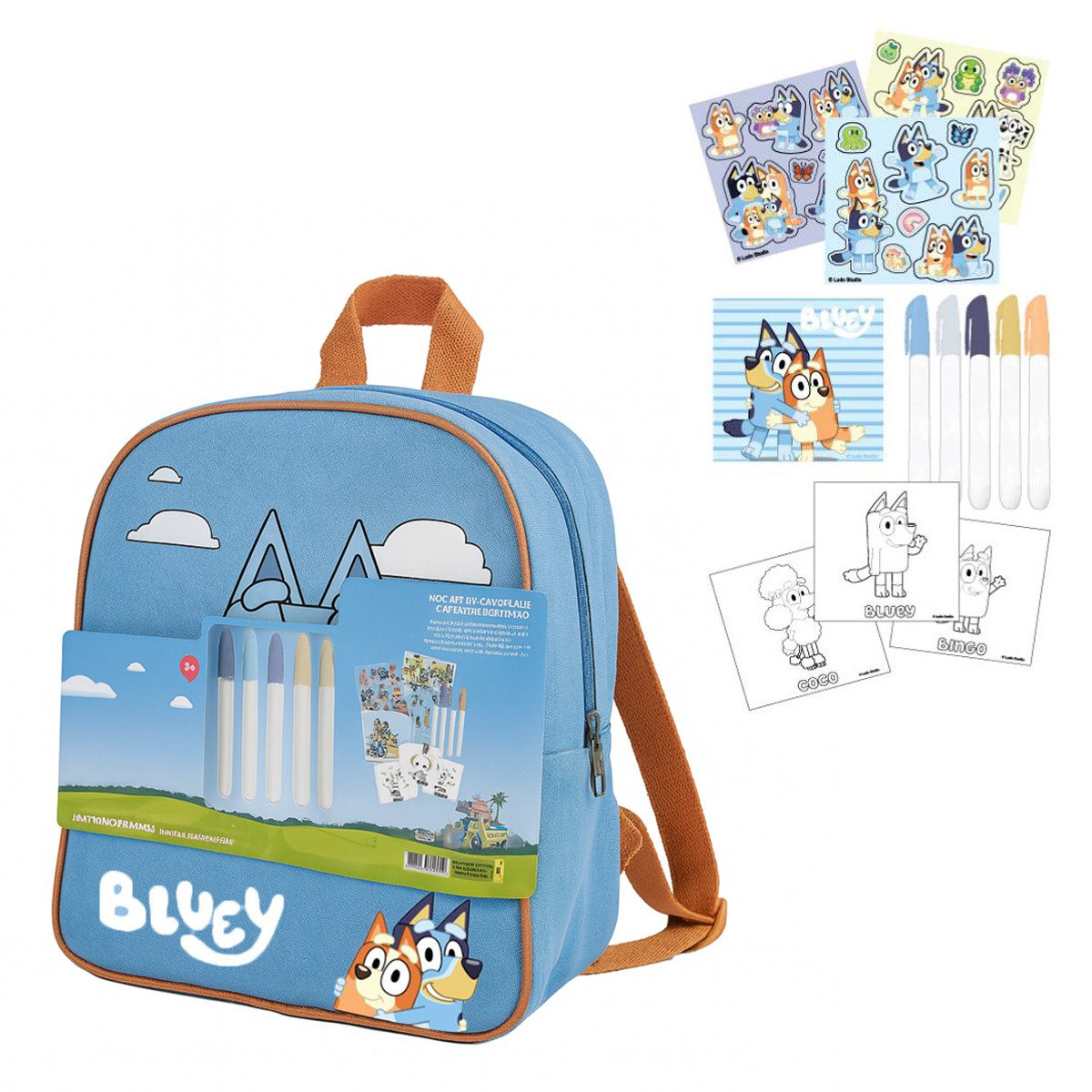 Cerda Malvorlage Bluey Schreibwaren-Set – Buntes Stationery Set für Kinder mit Zubehör