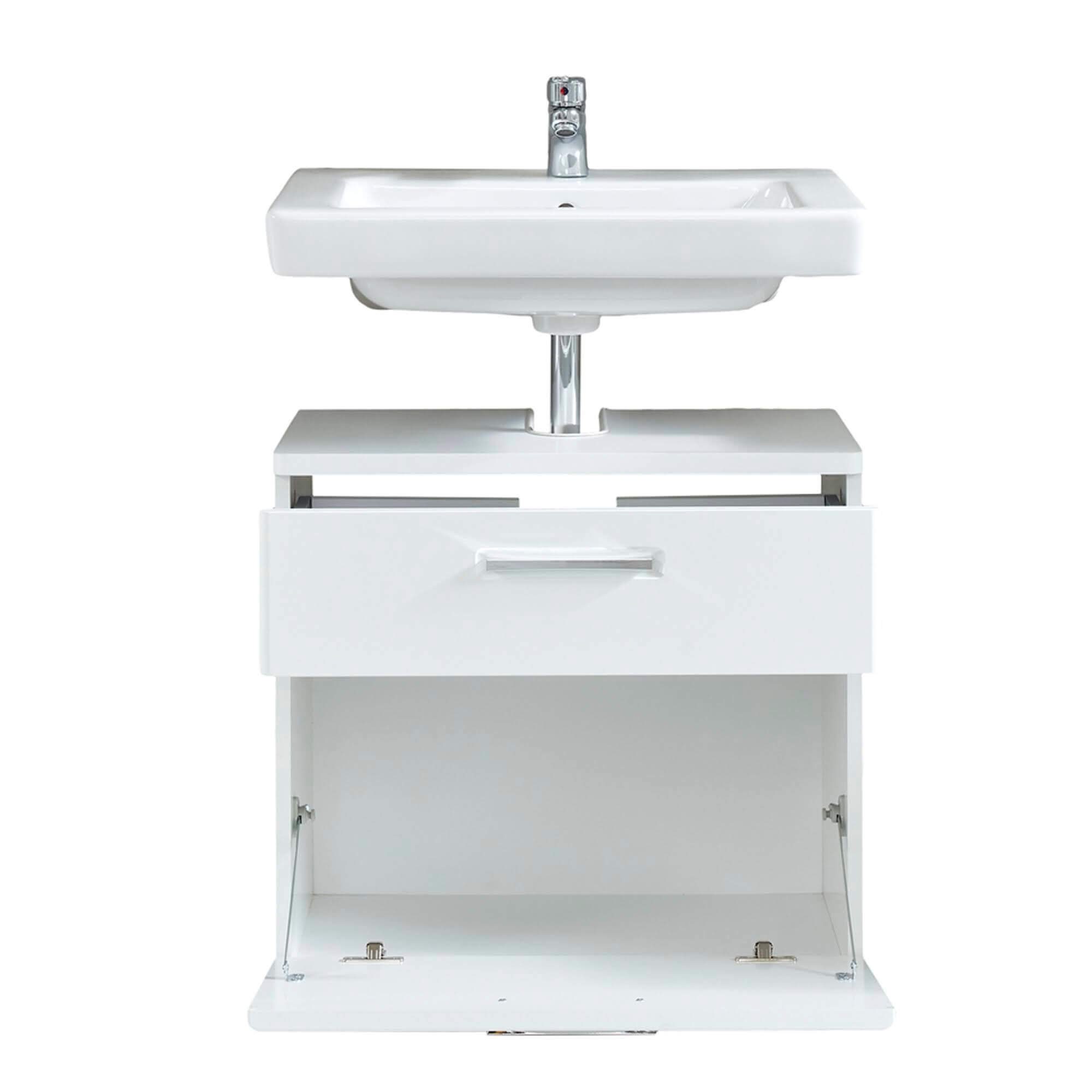 Weiß Modern Badezimmermöbel Waschbeckenunterschrank Waschbeckenunterschrank Matt Newroom Hugo