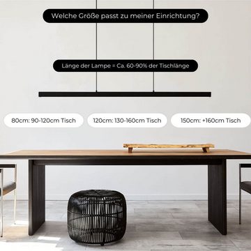 LUMIÈRE Design LED Pendelleuchte Deckenleuchte Pendelleuchte dimmbar schwarz LED Moderne Hängelampe, LED fest integriert, Kaltweiß bis warmweiß (verstellbar), Hängelampe, Pendelleuchte, Hängeleuchte, Esstischleuchte, Esszimmerlampe, Deckenleuchte