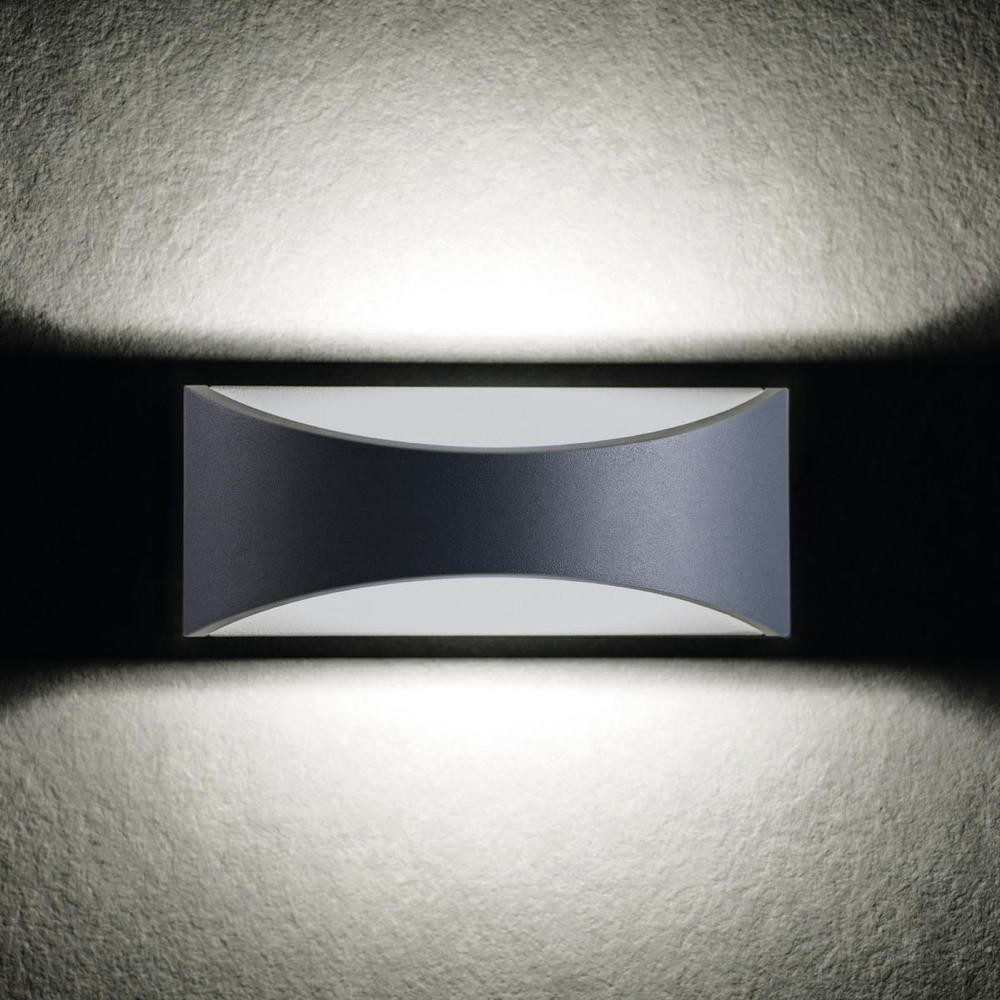 Kanlux Außen-Wandleuchte LED Wandleuchte Biso in Graphit 8W 140lm IP54, LED