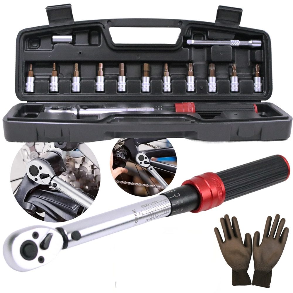 Drehmomentschlüssel Drehmomentschlüssel-Set 1/4" 3-25Nm 72 Zähne Wende Ratschenkopf