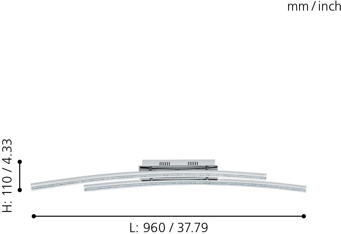 EGLO LED Deckenleuchte PERTINI, LED fest integriert, Warmweiß, Deckenlampe, günstig online kaufen