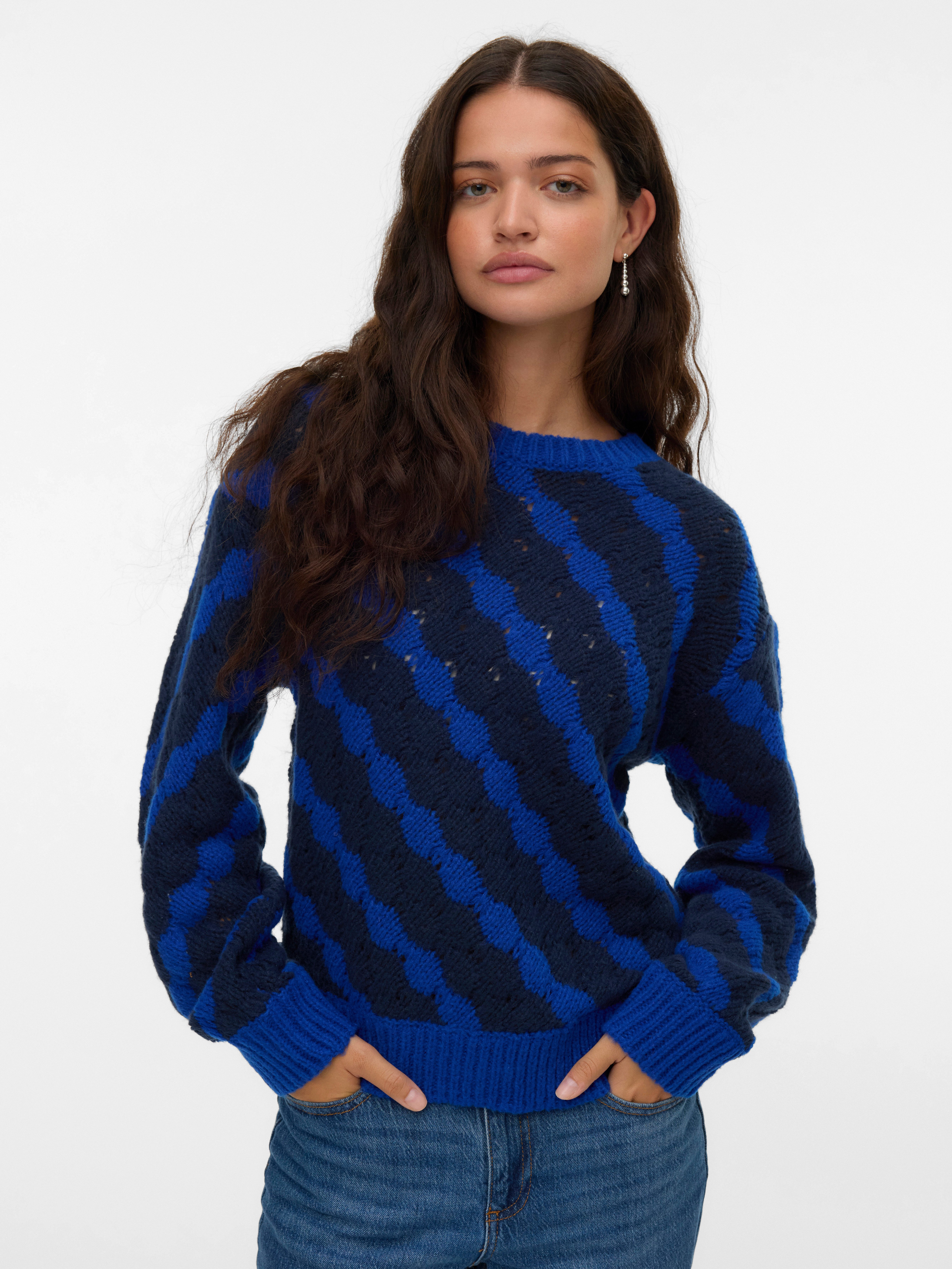 Vero Moda Strickpullover VMBUBLY LS O-NECK PULLOVER BOO günstig online kaufen