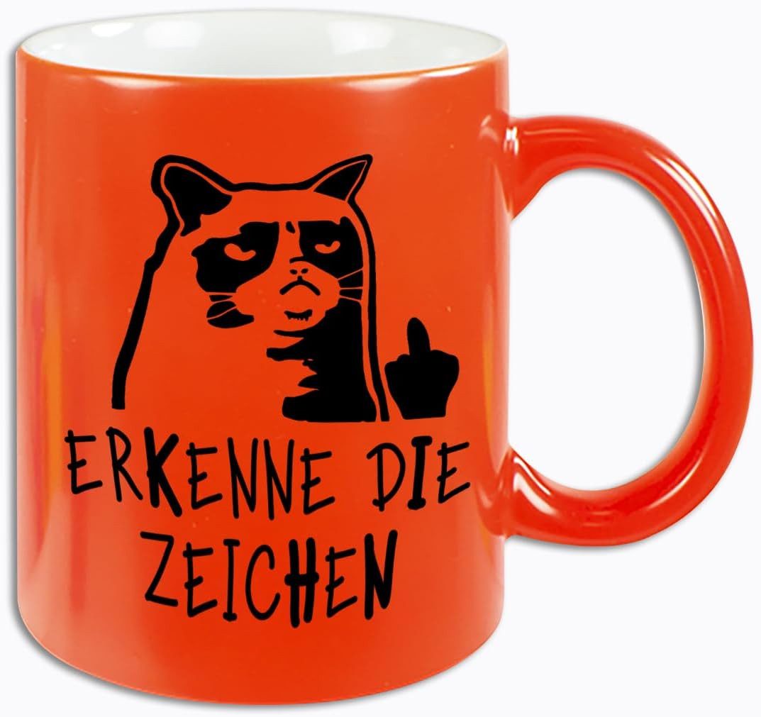 Hustling Sharks Tasse Hustling Sharks® Verschiedenfarbige Neon Чашки - Erkenne die Zeichen!, 330 ml