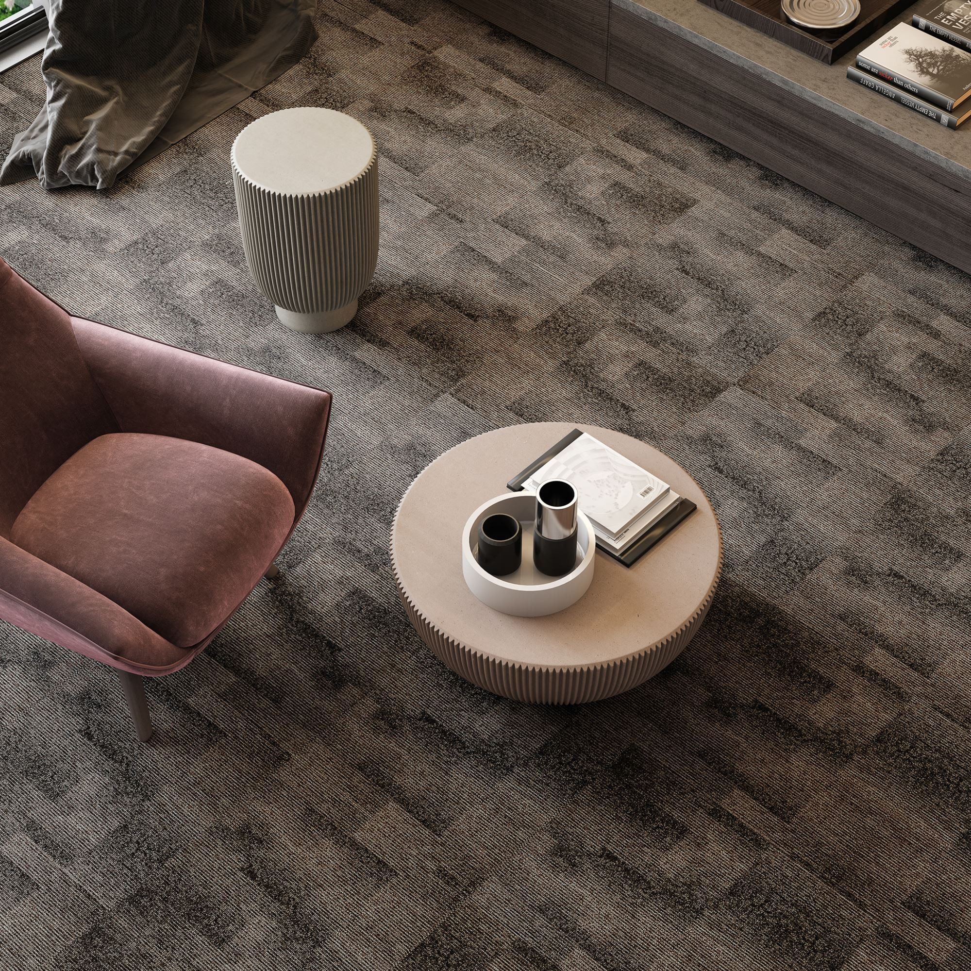 Steffensmeier Teppichfliese Virginia -Paket 5m² (20Stück), Rechteckig, Teppichfliese 50x50 cm Gewerbeeignung