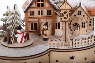 Myflair Möbel & Accessoires Weihnachtsdorf Winterlandschaft, Weihnachtsdeko, aus Holz, Höhe ca. 19 cm