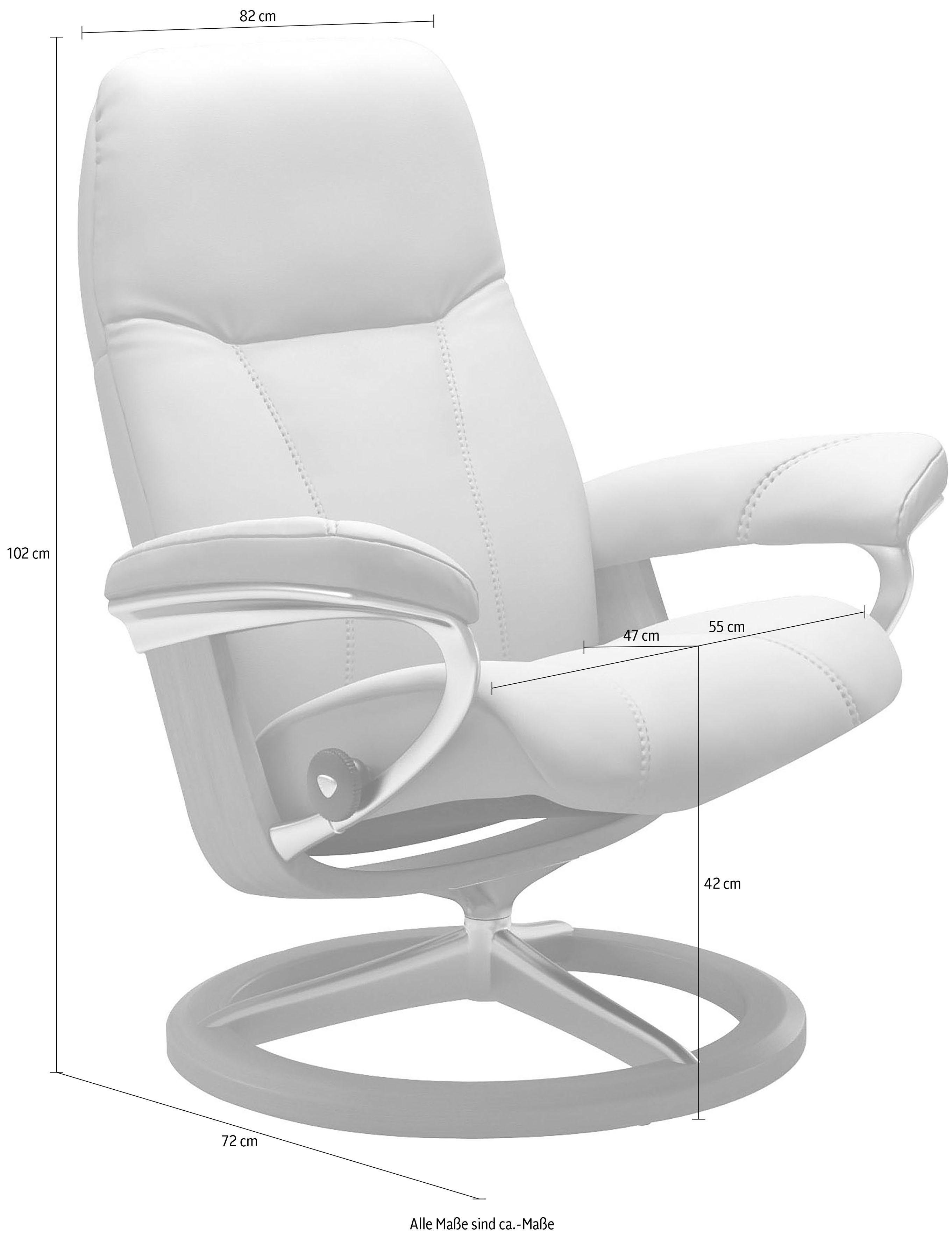 Stressless® Größe Base, Braun Signature M, Gestell Consul, mit Relaxsessel