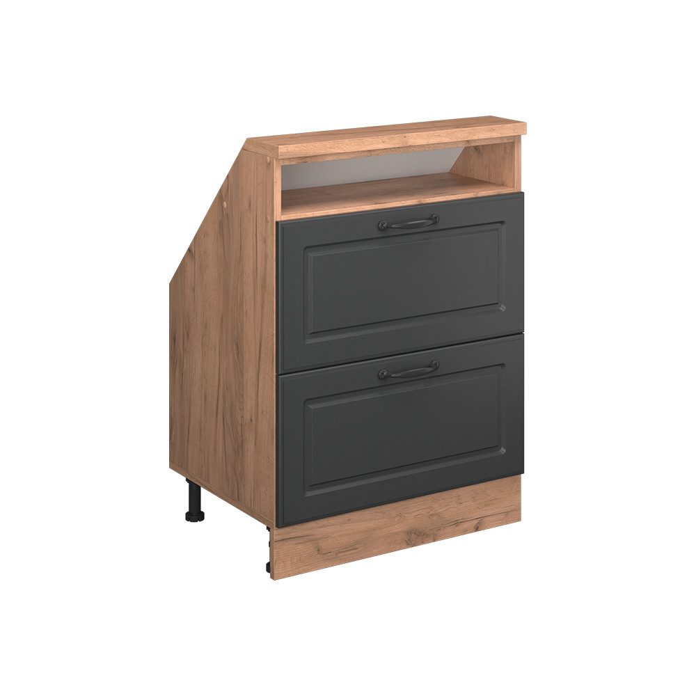 Vicco Unterschrank R-Line, Anthrazit Landhaus/Goldkraft Eiche, günstig online kaufen