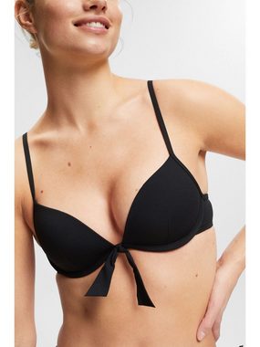 Esprit Bügel-Bikini-Top Strukturiertes Bikinioberteil mit Knotendetail