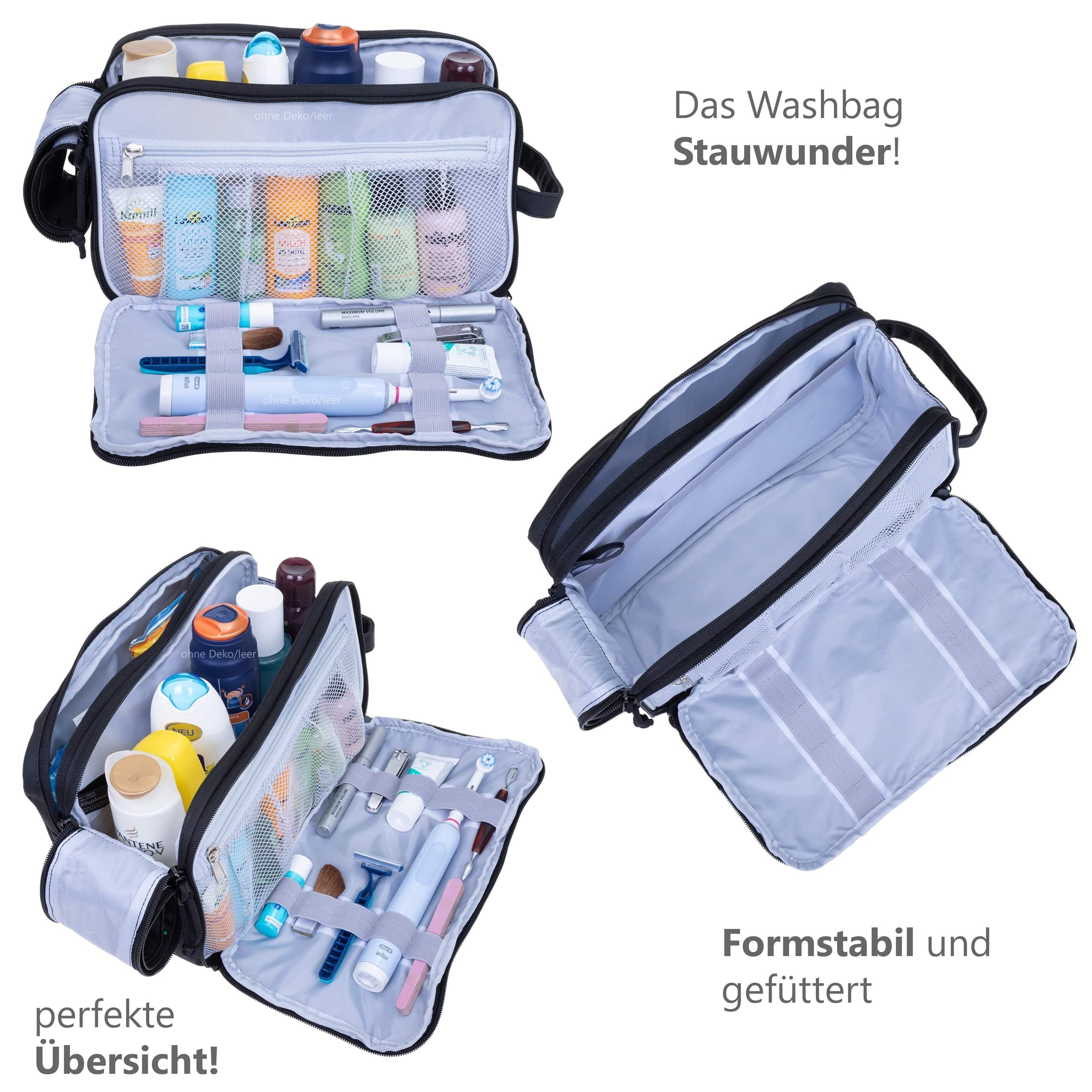 ELEPHANT Kulturbeutel Travel Hydro Washbag Herren Damen Reise wasserabweisend aus Plane, Kulturtasche Kosmetiktasche Reise Tasche Sauna Sport