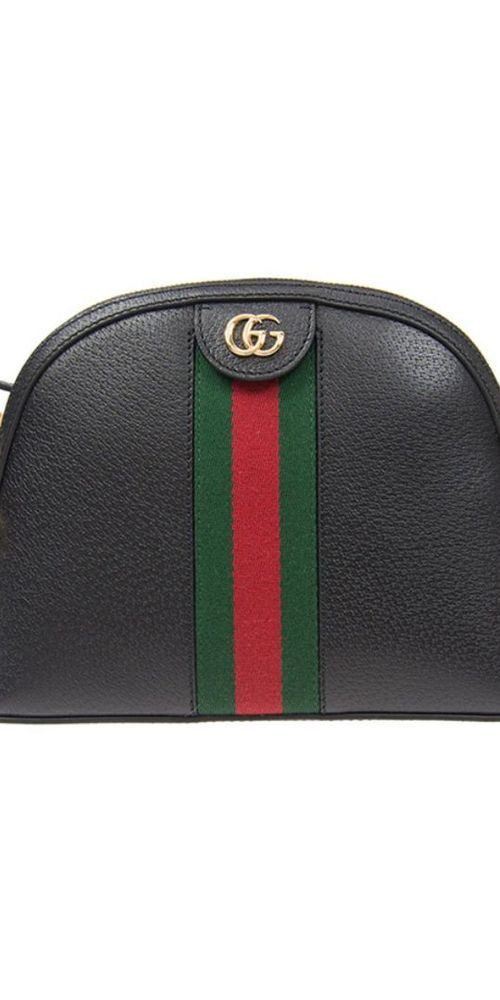 Handtasche Gucci Black Ophidia Leder Handtasche