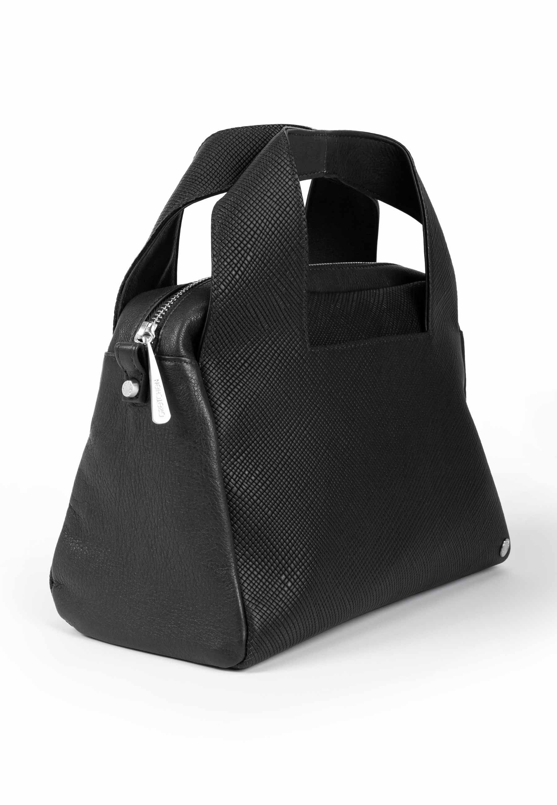 Ruby praktischen Three, schwarz GRETCHEN Henkeltasche mit Tote Seitentaschen
