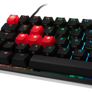 Ducky ONE 2 SF Gaming-Tastatur (MX-Blue, mechanisch, deutsches Layout QWERTZ, RGB-LED, TKL-Mini, Schwarz)