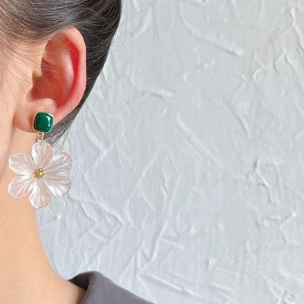 Ohrringe Paar AUzzO~ Blumen-Ohrringe Braut TemperamentDamenschmuck Einfaches Ohrstecker