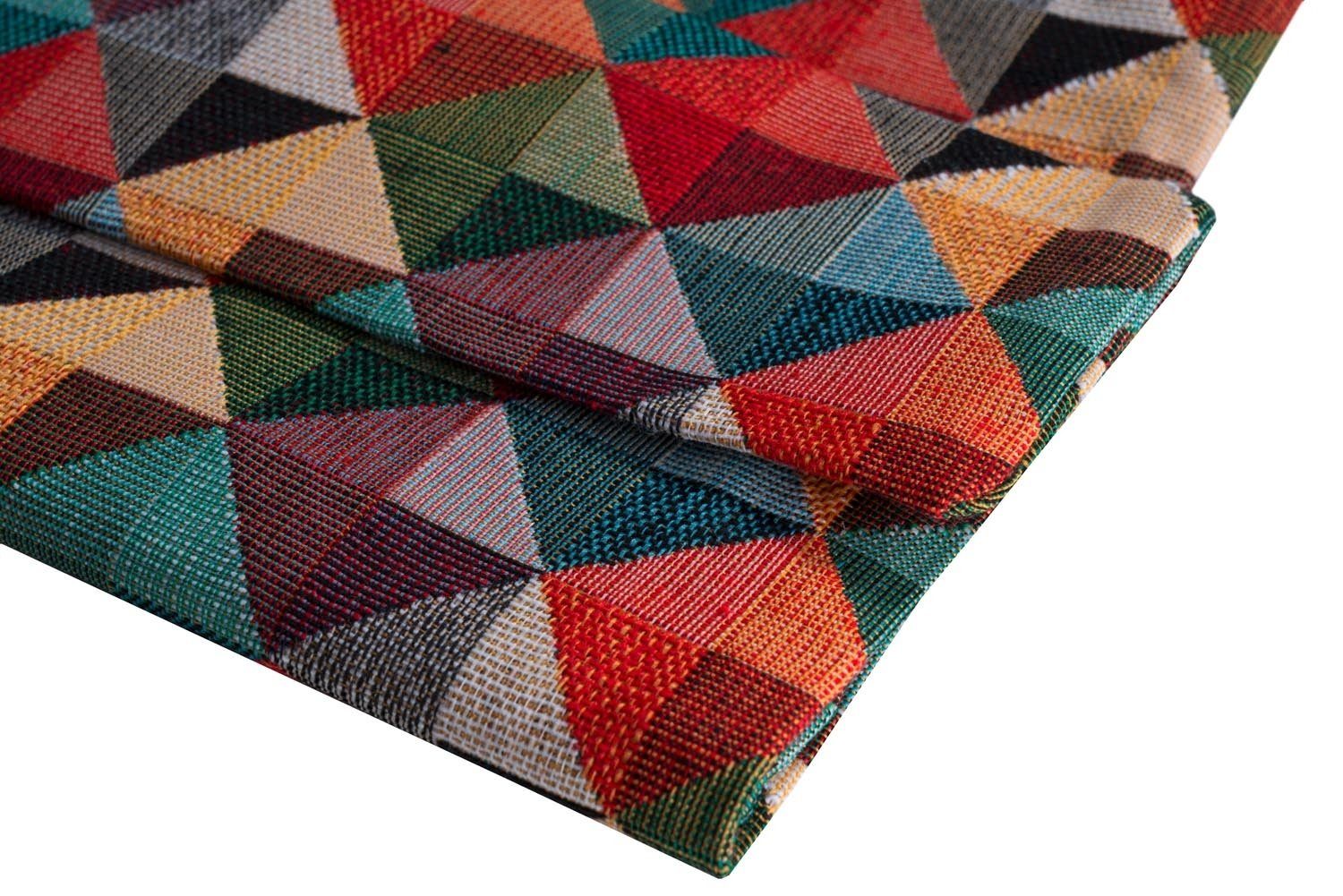 Kissenhülle TALOS, B 40 cm x L 40 cm, Mehrfarbig, mit Dreiecksmuster günstig online kaufen