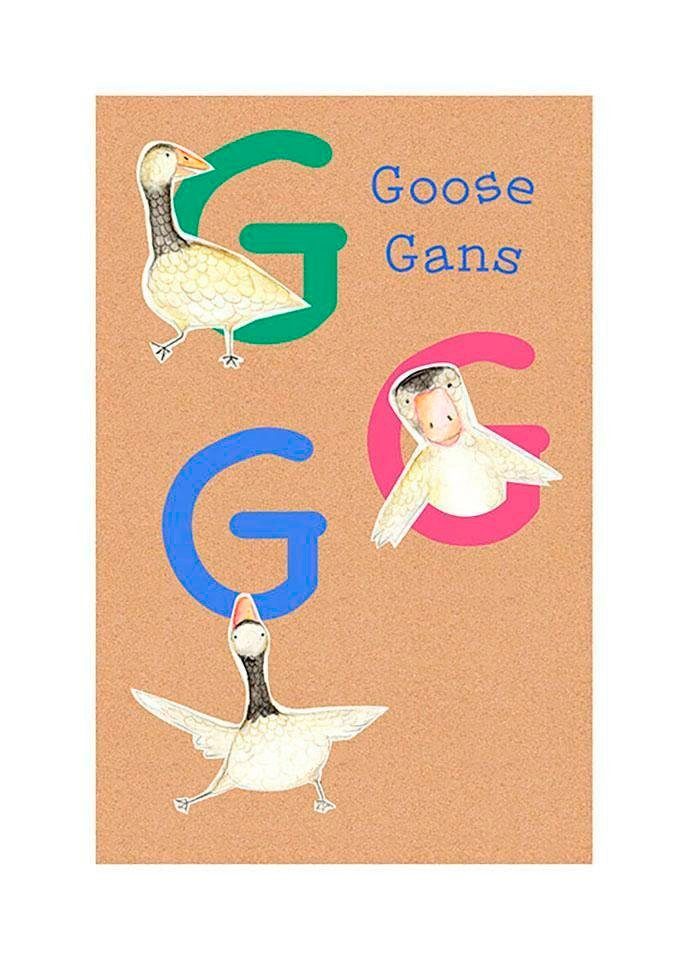 Komar Bild ABC Animal G, Buchstaben (1 St), Wandbild zur Dekoration - ohne Rahmen