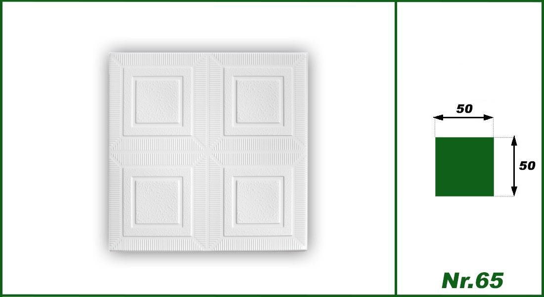 Deckenplatten qm formfest) Dekor - Wanddekoobjekt Auswahl Deckenverkleidung (2 Wand- Styropor Platten Hexim XPS 50x50cm große und Nr.65