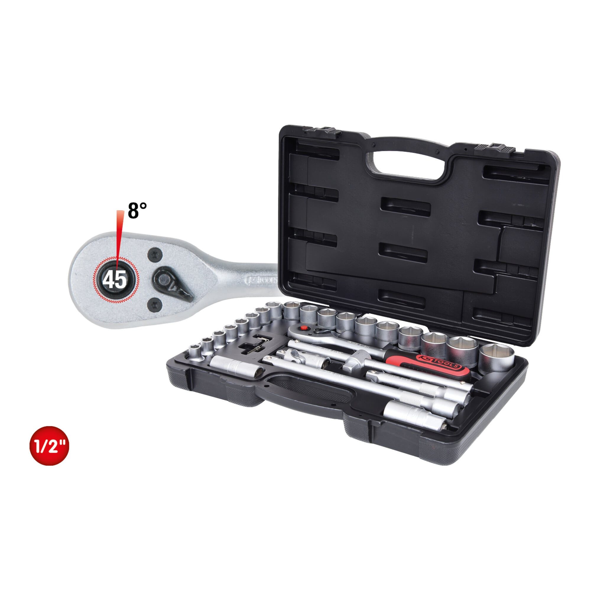 KS Tools Steckschlüssel KS Tools 1/2" CLASSIC Steckschlüssel-Satz, 28-teilig