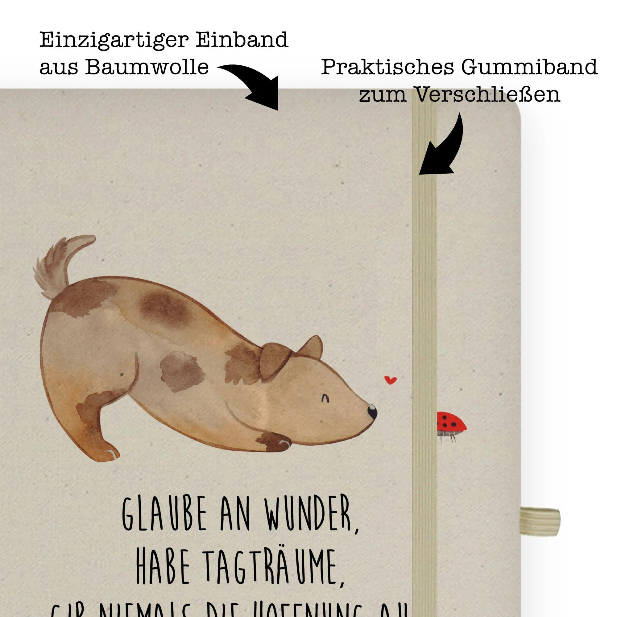 Thumbnail - Mr. & Mrs. Panda Notizbuch Hund Marienkäfer - Transparent - Geschenk, Hunderasse, DIN A4 Ideenbu Mr. & Mrs. Panda, Kreat...