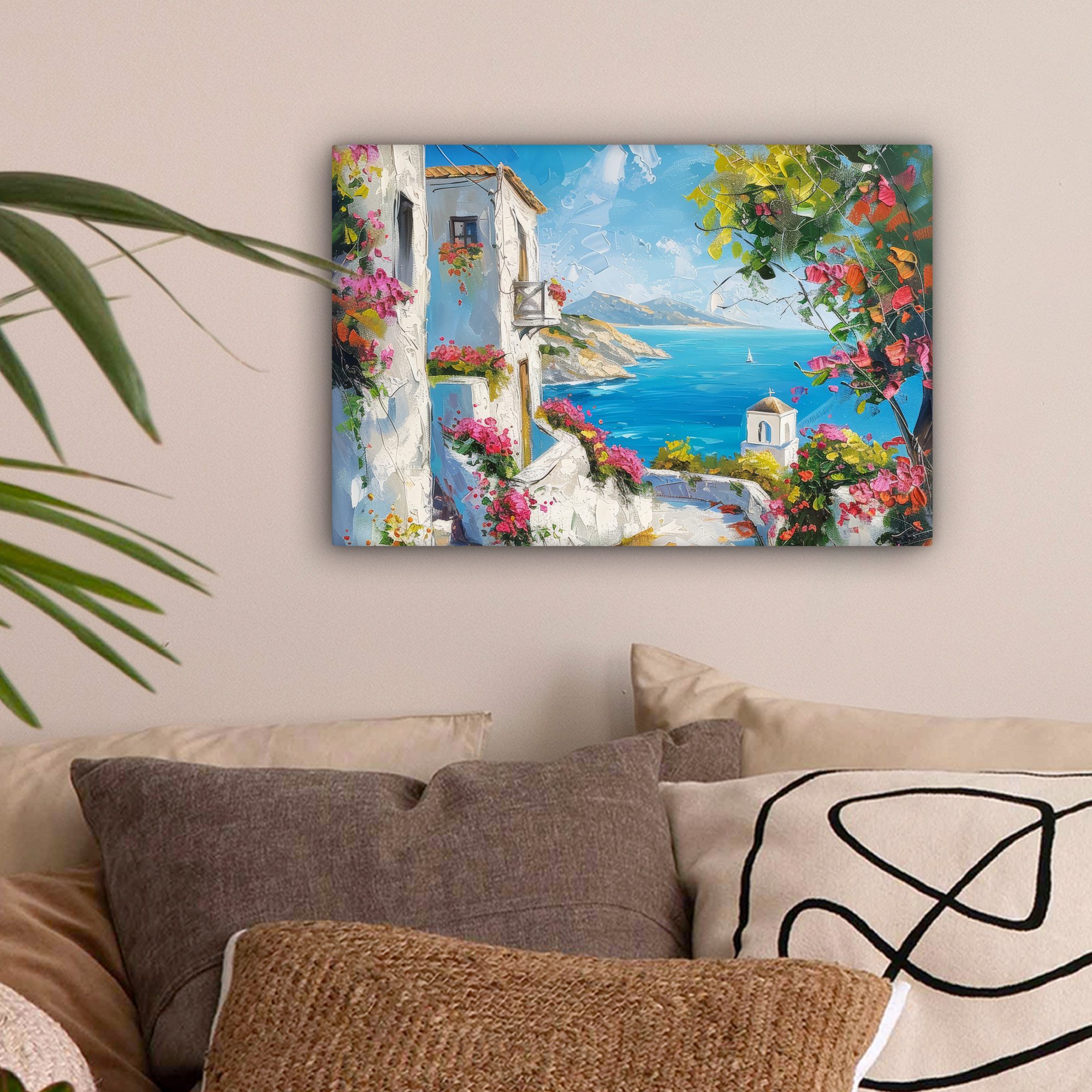OneMillionCanvasses® Leinwandbild Landschaft - Blumen - günstig online kaufen