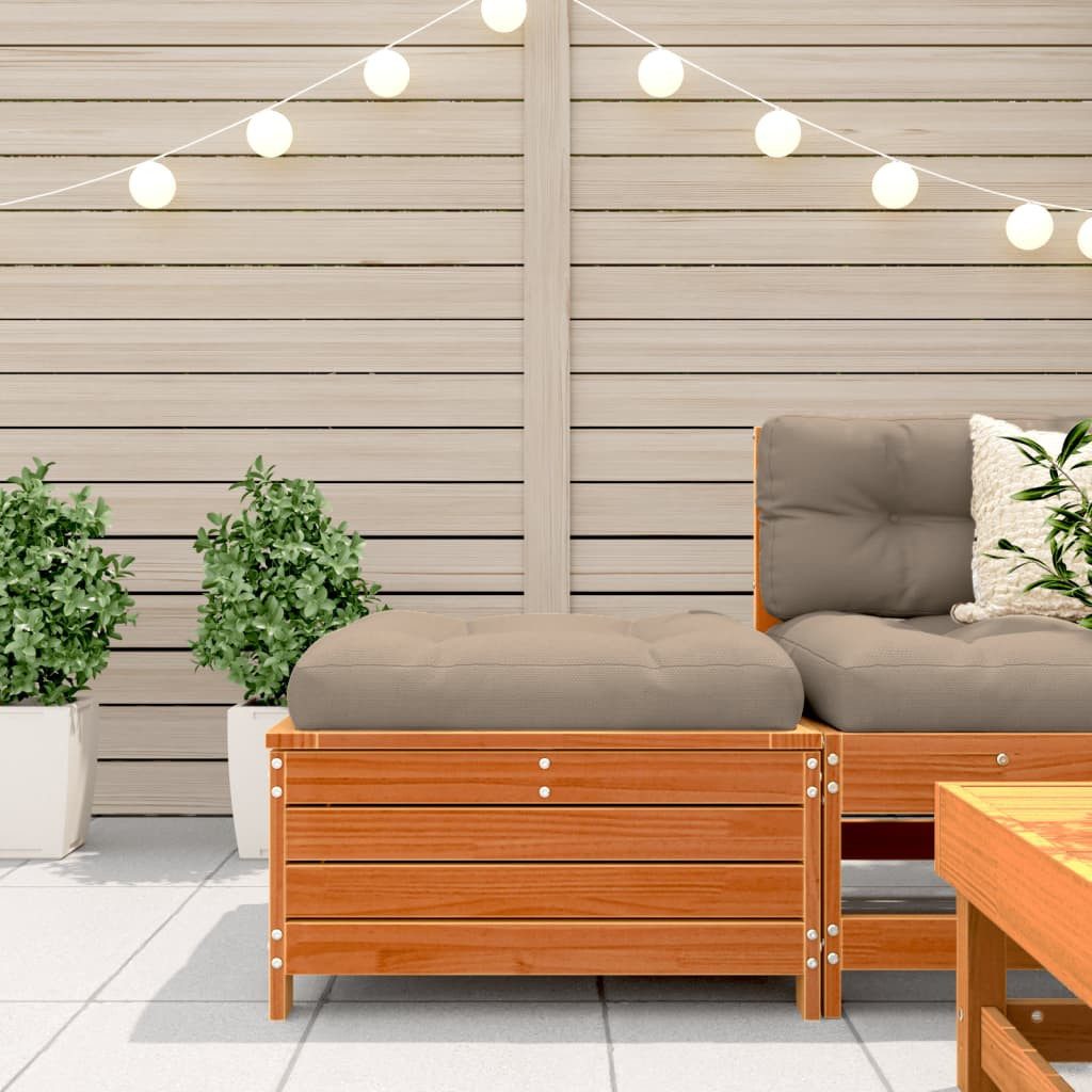 vidaXL Sofaelement Gartenhocker Wachsbraun 62x63,5x32 cm günstig online kaufen