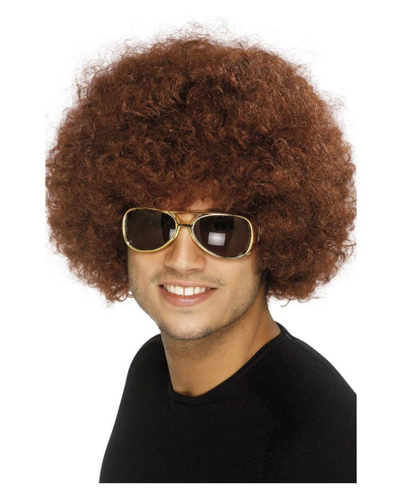 Kostüm-Perücke Afro Perücke Braun Unisex 70er Jahre Disco Lockenp