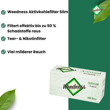 Weedness Aktivkohlefilter Weedness Aktivkohlefilter Slim Active Tip Eindrehfilter Filter Tips