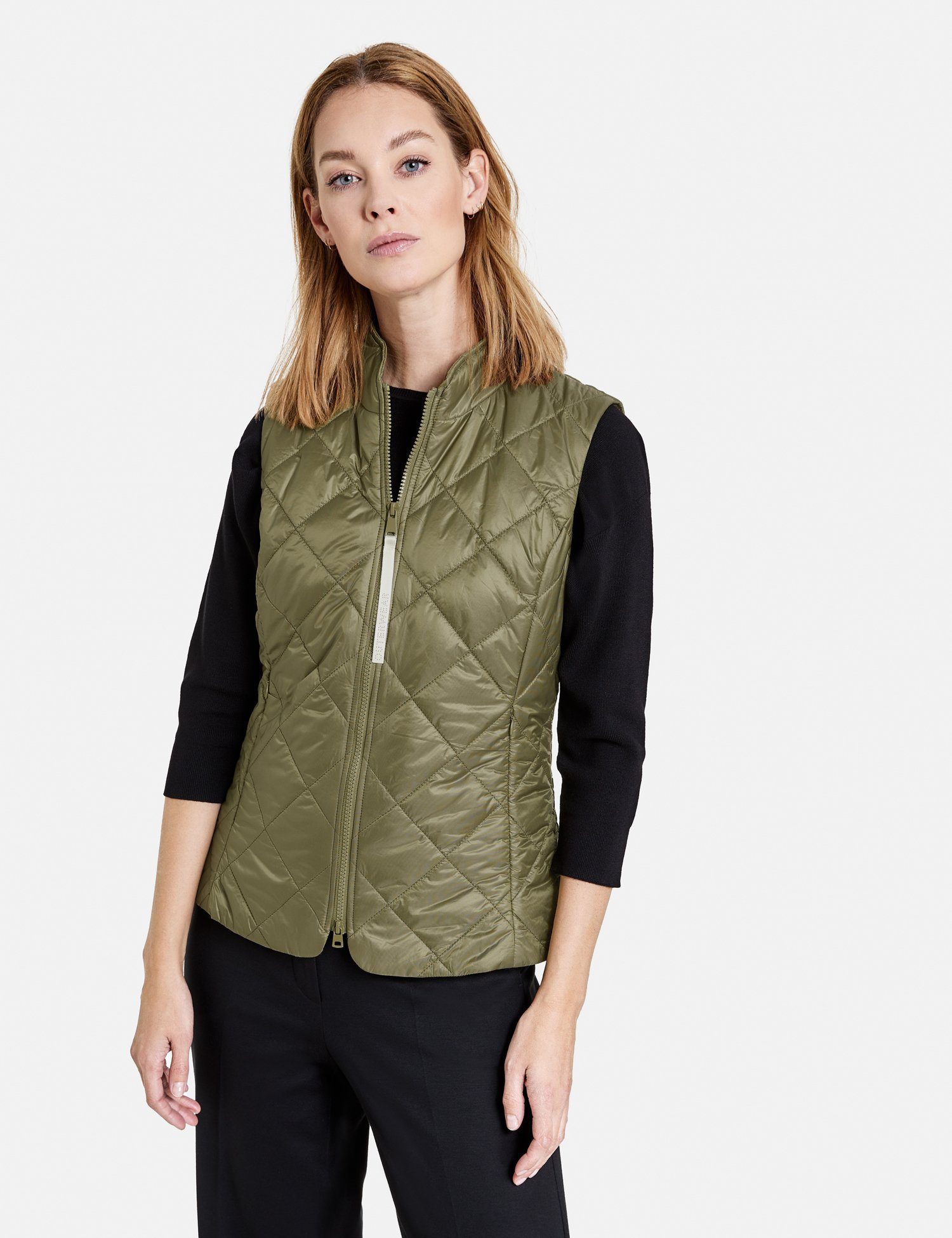 GERRY WEBER Steppweste mit Olive Rautenstepp Weste