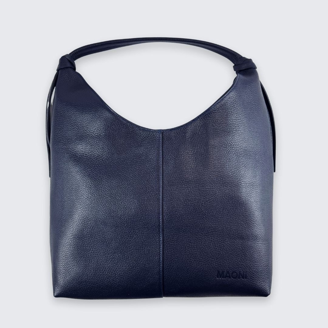 MAONI Schultertasche Leder, Made in Italy, passend für A4 und Laptop