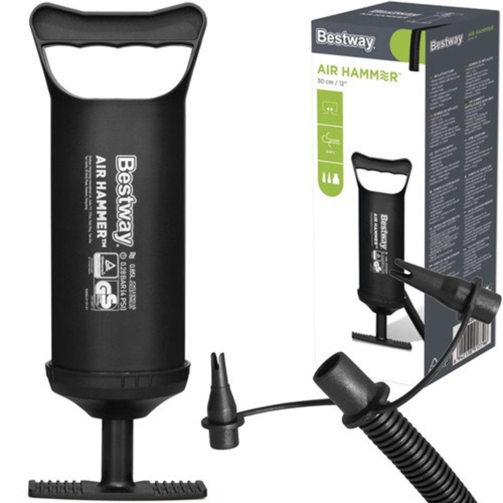 Bestway Handpumpe Poolpumpe Luftpumpe (Spar-Set, 1-tlg., 3 Spitzen), keinen Stromanschluss, ideal für den mobilen Einsatz im Freien
